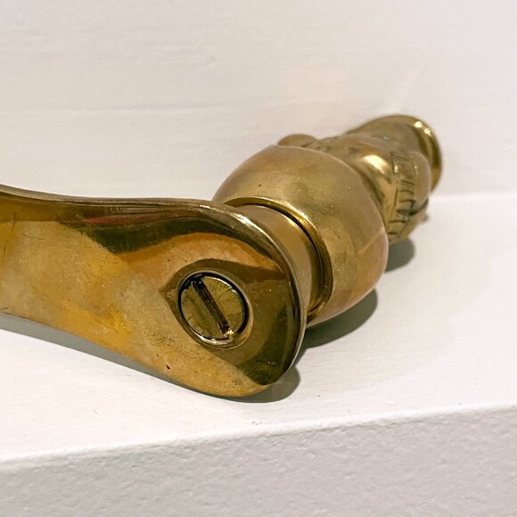 Vintage Brass Snowman Stocking Hanger Hook - Picture 4 of 4